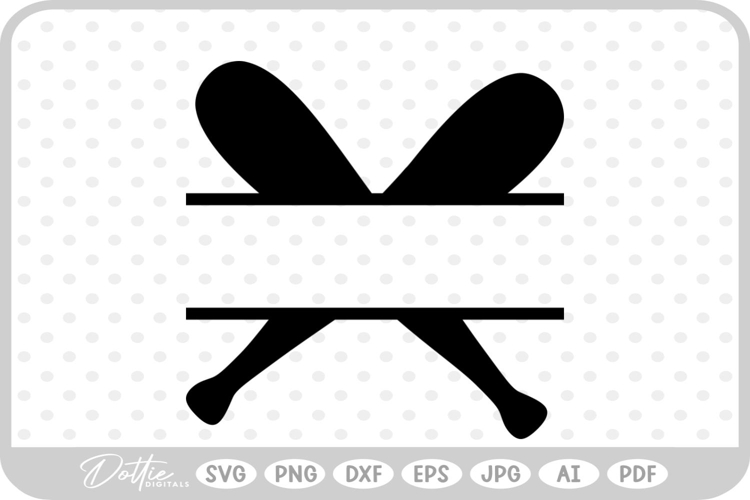 Baseball Bats Cut Out SVG PNG DXF