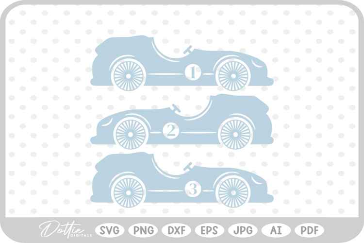 Race Car SVG PNG DXF
