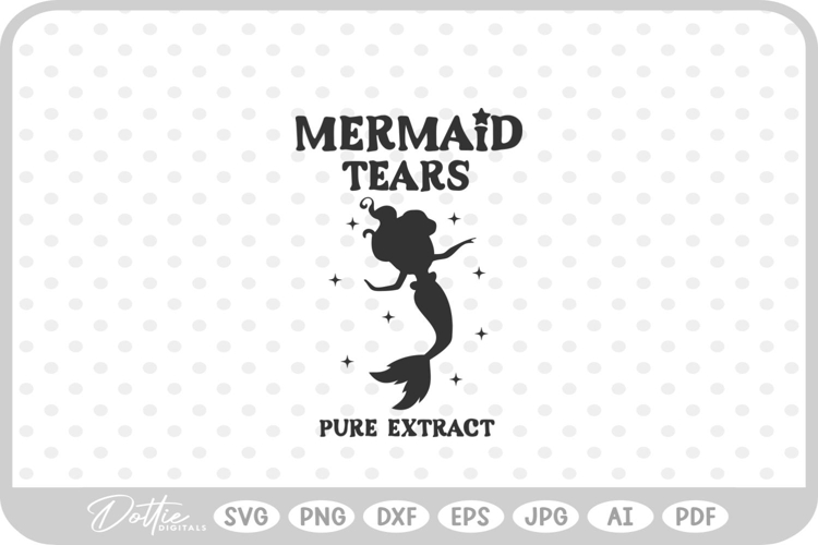 Mermaid Tears Potion Bottle Label Halloween Witch SVG