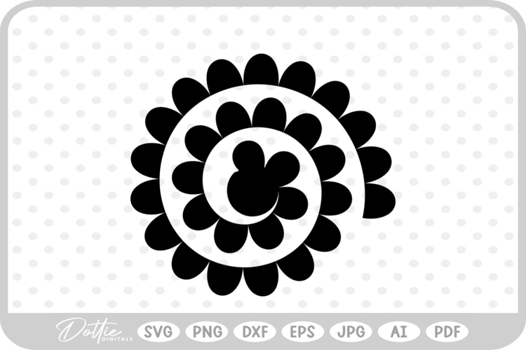 Svg Rolled Paper Flower Template Image 12