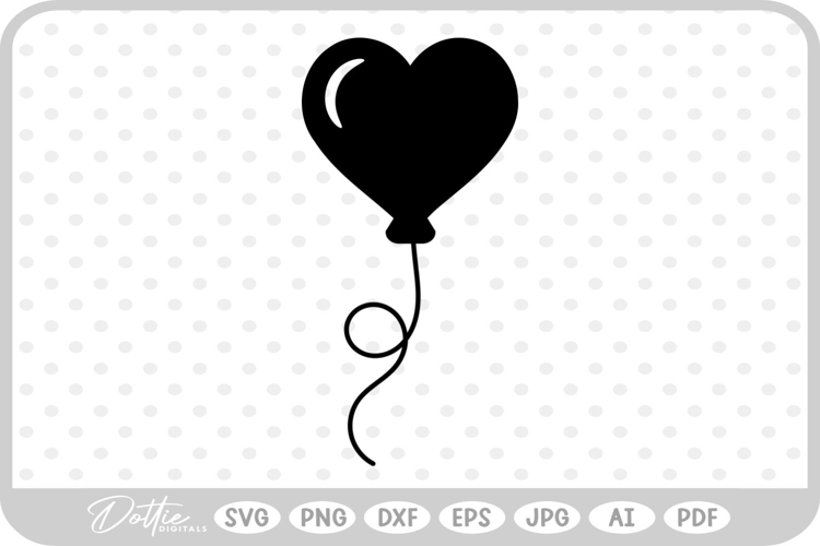 Heart Balloon Svg Image 16
