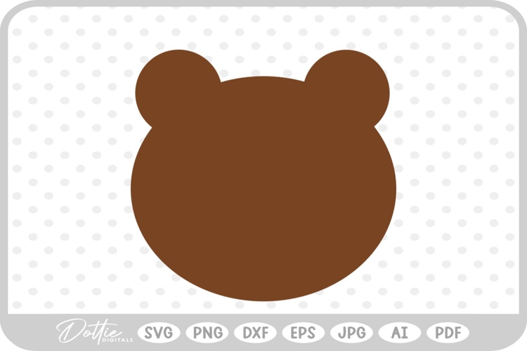 Bear Face Svg Image 18