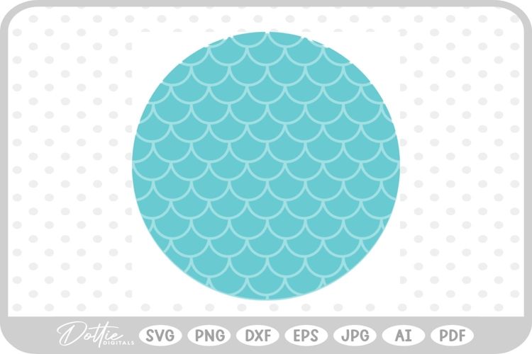 Mermaid Scale Pattern Fish SVG PNG DXF