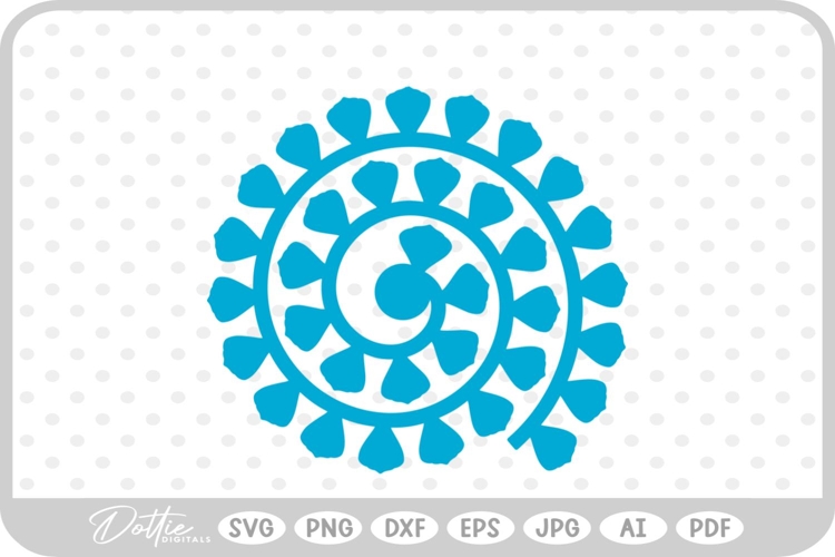 Svg Rolled Paper Flower Template Image 10