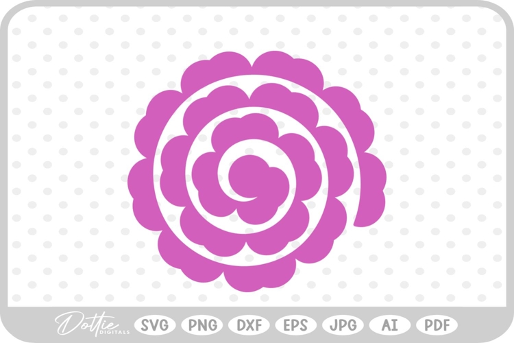 Svg Rolled Paper Flower Template Image 14