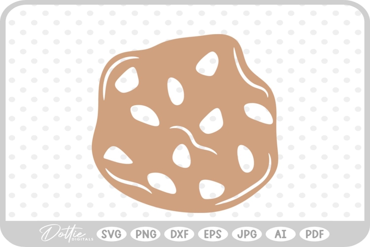 Chocolate Chip Cookie SVG PNG DXF