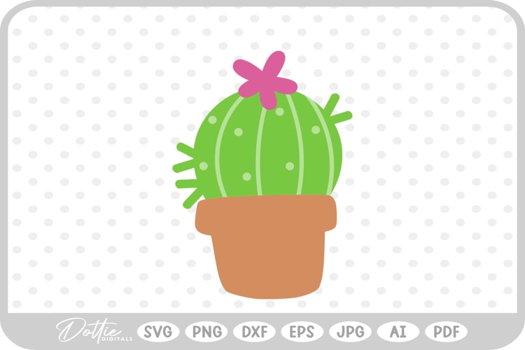 Cactus Tree Flower Spikes Desert Nature Plant SVG PNG DXF