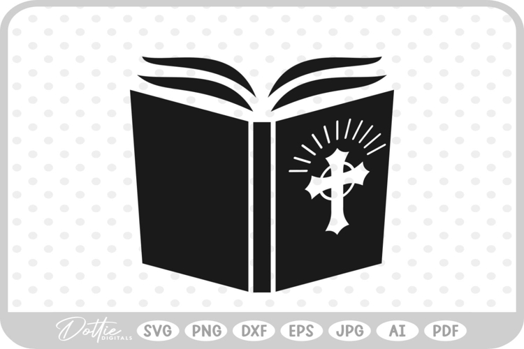 Holy Bible Book Religious Jesus SVG PNG DXF