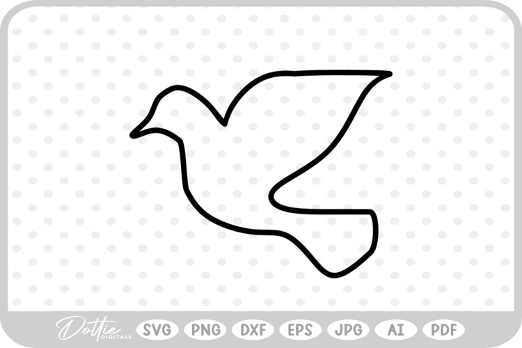 Dove Shape Silhouette Peace Love Religion Symbol SVG PNG DXF