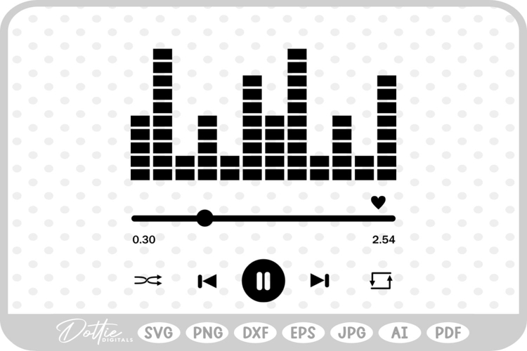 Audio Music Player SVG PNG DXF