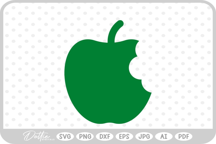 Apple SVG PNG DXF
