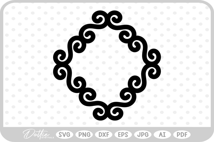 Swirl Flourish Shape Decorative SVG PNG DXF