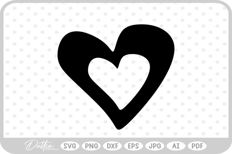 Heart SVG PNG DXF