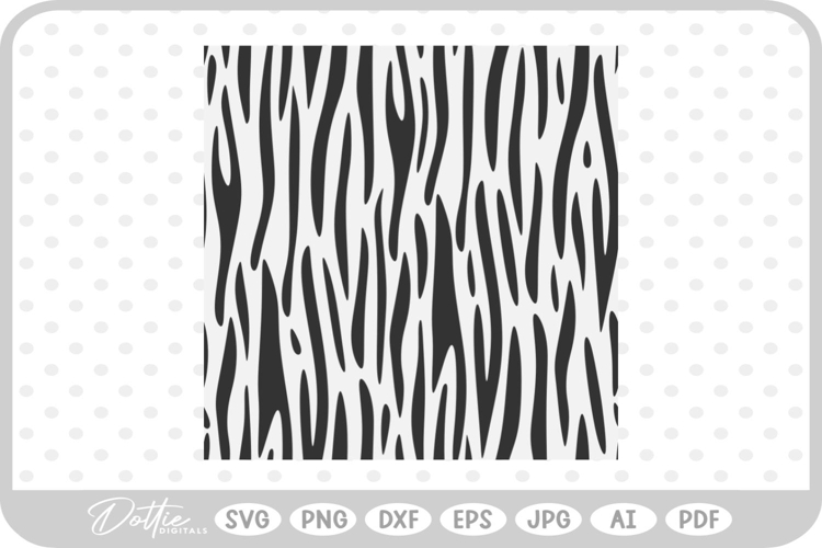 Square Zebra Print Pattern SVG PNG DXF