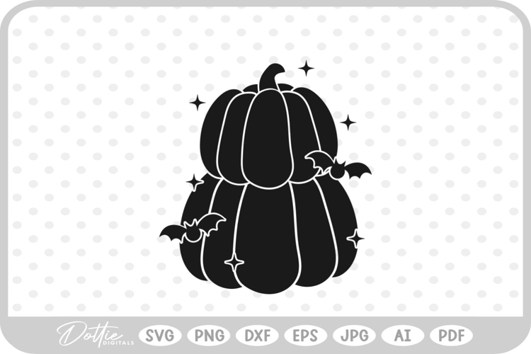 Halloween Pumpkins Bats Spooky SVG PNG DXF