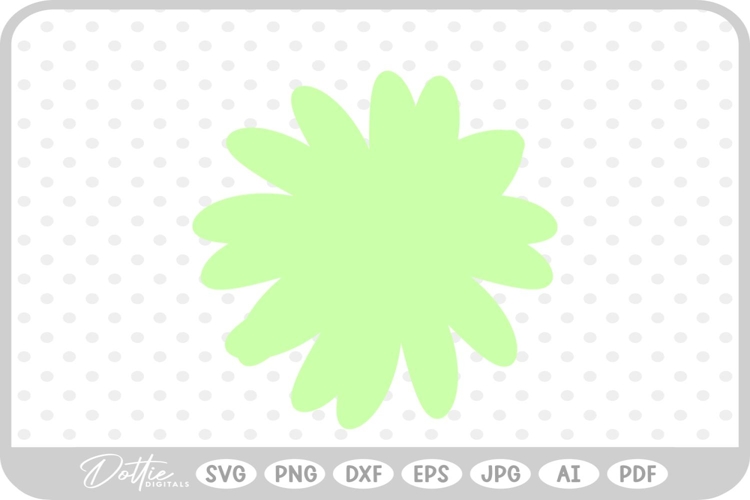 Flower Petal Floral Shape Head SVG PNG DXF