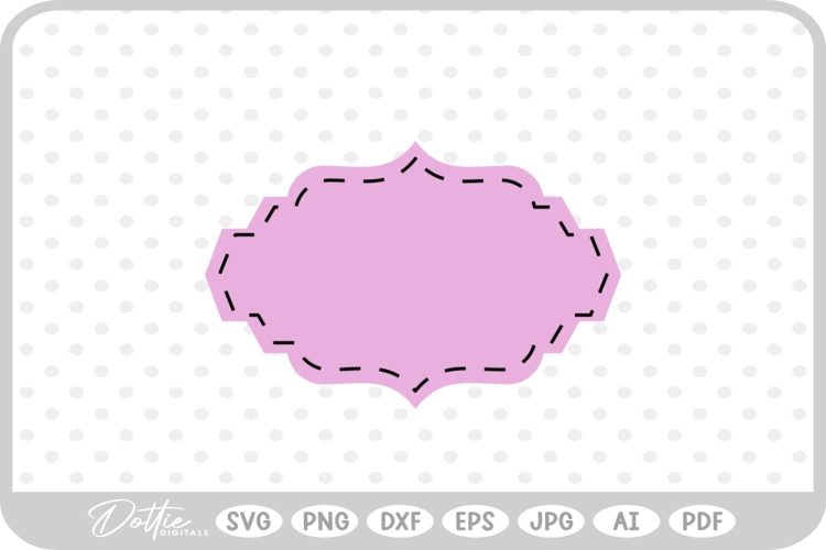 Elegant Dashed Shape SVG PNG DXF