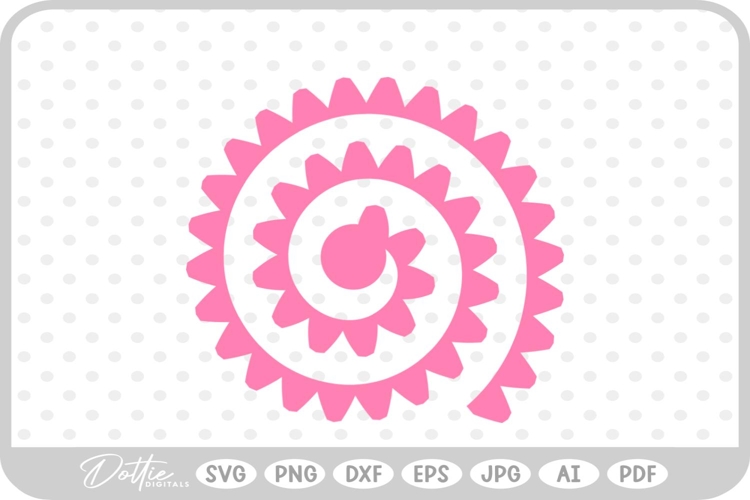 Rolled Flower SVG PNG DXF