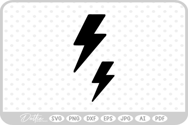 Lightning Bolt Heart SVG PNG DXF