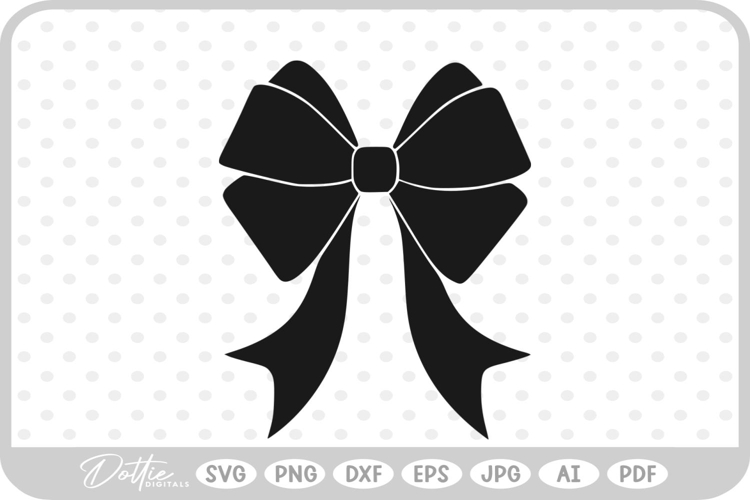 Ribbon Bow Knot Tied Hair Cute SVG PNG DXF