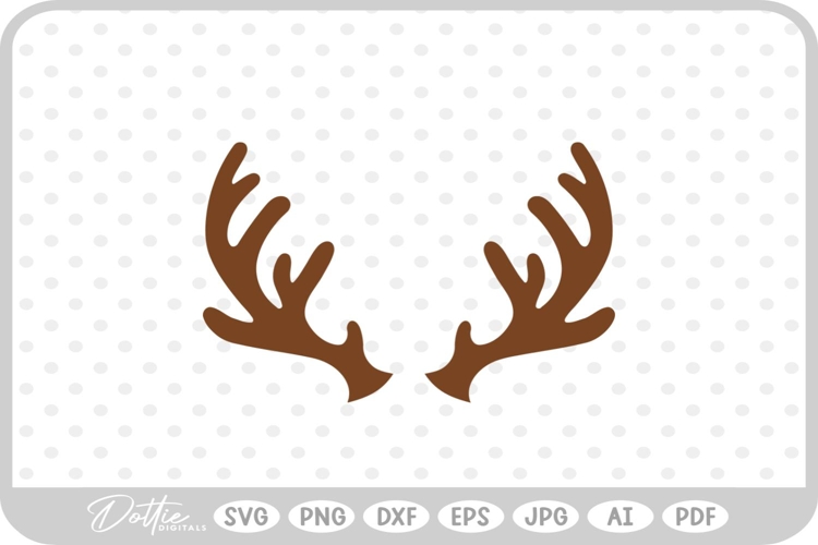 Reindeer Buck Stag Deer Antler Christmas Santa SVG PNG DXF