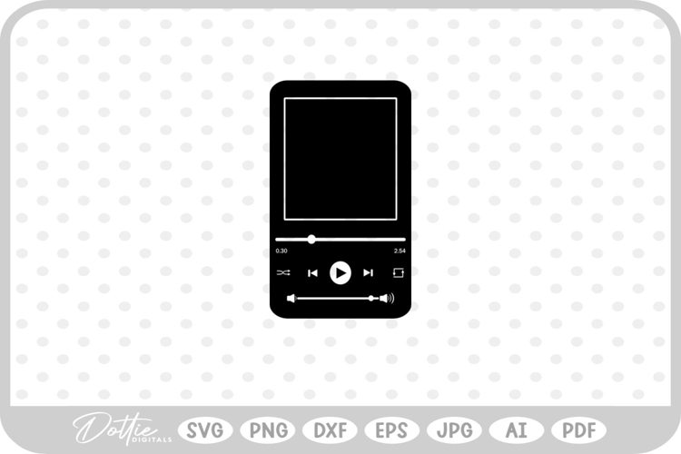 Music Audio Player SVG PNG DXF