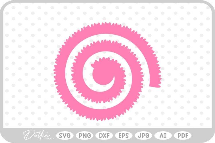 Rolled Flower SVG PNG DXF