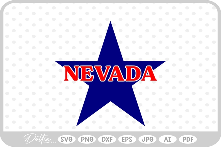 Nevada Star USA State America SVG PNG DXF