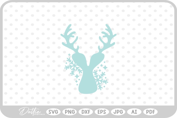 Y Festive Christmas Alphabet Letter Antler Santa SVG PNG DXF