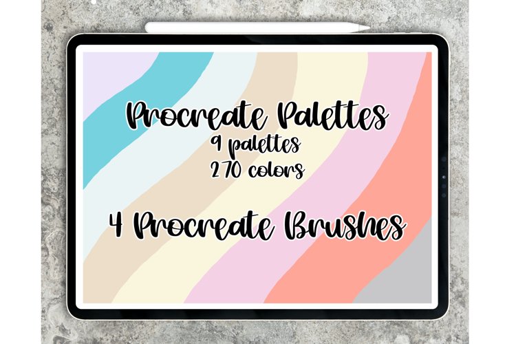 9 Procreate Palettes with bonus 4 brushes