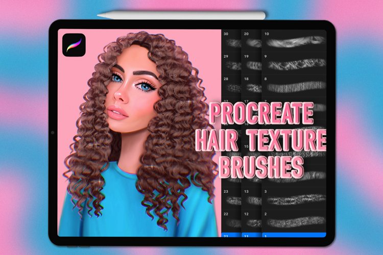 Procreate hair texture brushes. Procreate hair brushes