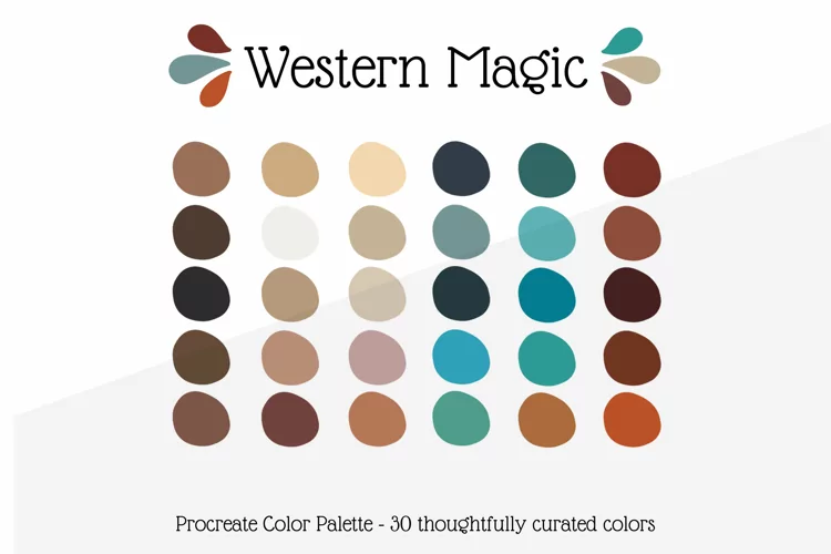 Procreate Western Color Palette | Western Procreate Palette