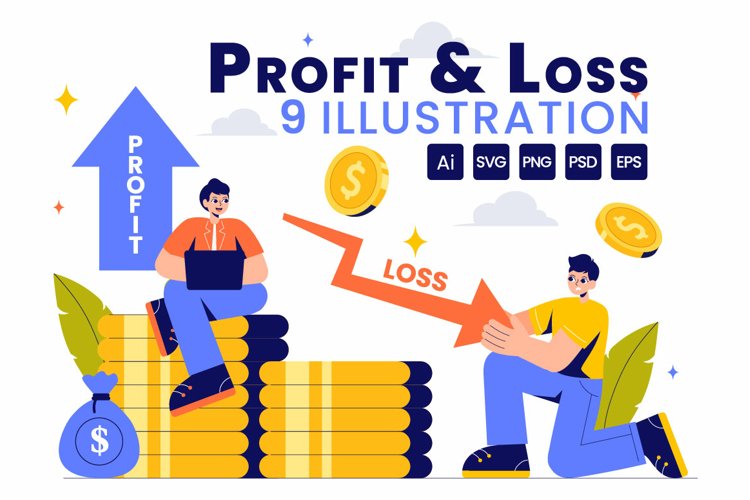 9 Business Profit and Loss Illustration example image 1