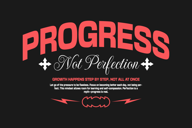 Progress Not Perfection Urban Typography T-shirt Design