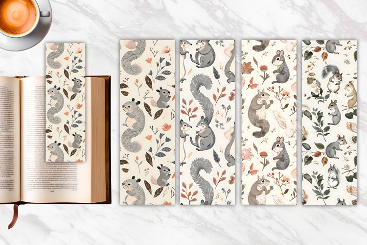 Squirrel Pattern Bookmark | Bookmark Sublimation