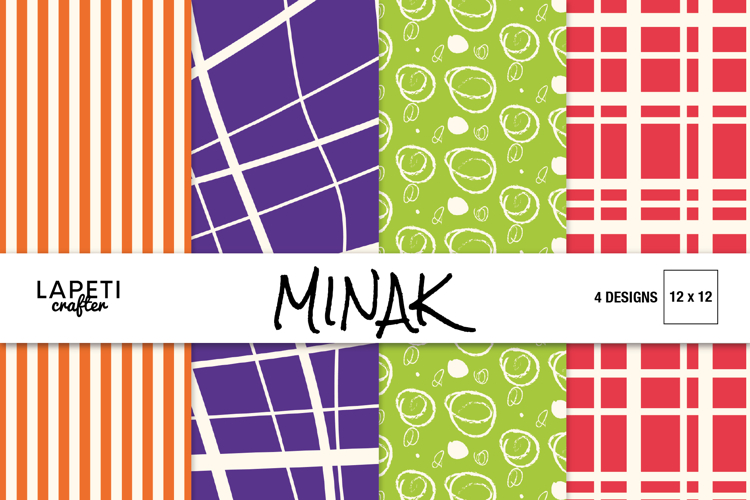 Bold digital papers for creating Project Life pages and colorful scrapbook layouts
