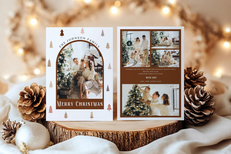 Boho Christmas Card Template
