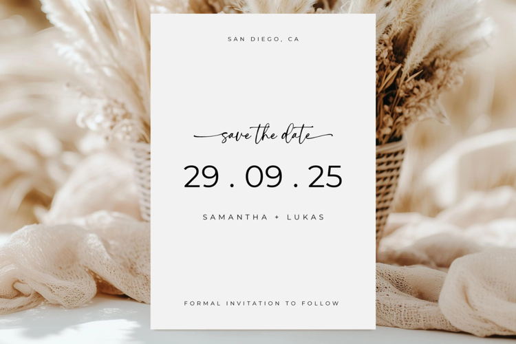Modern Minimal Save the Date Template