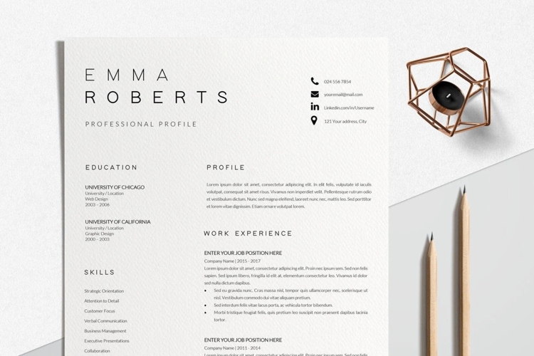 Resume Template | CV Template - Emma Roberts