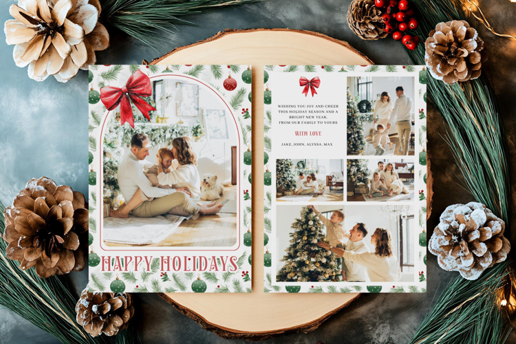 Arch Christmas Card Template