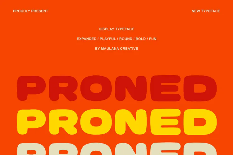 Proned Playful Bold Expanded Display