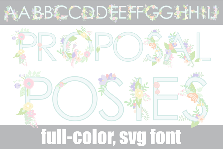 Proposal Posies Color Font