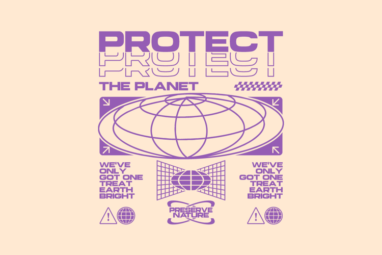 Protect Sustainability Streetwear T-shirt Design