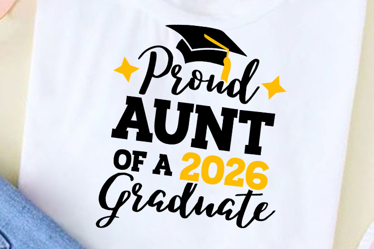 Proud Aunt of a 2026 graduate Graduation cap Senior 2026