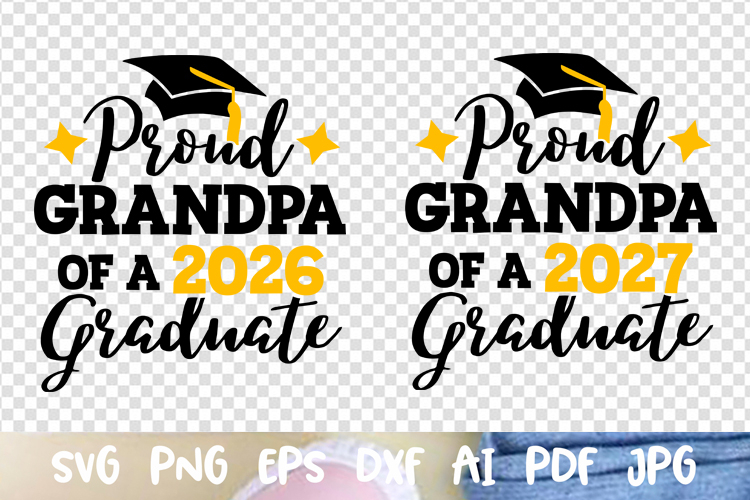 Proud Grandpa of a 2026 2027 graduate Graduation cap Senior