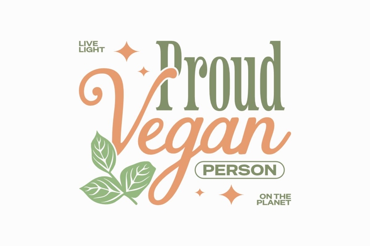 Proud Vegan Person Typography Quote T-shirt