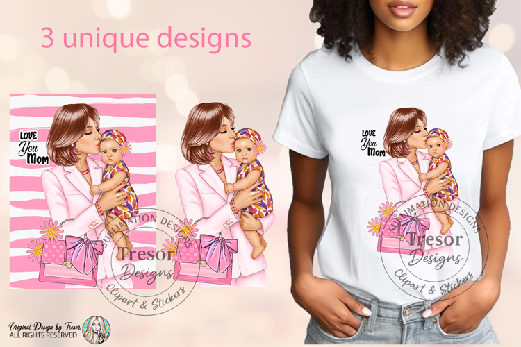 Love You Mom Sticker PNG Fashion Mother & Baby Clipart