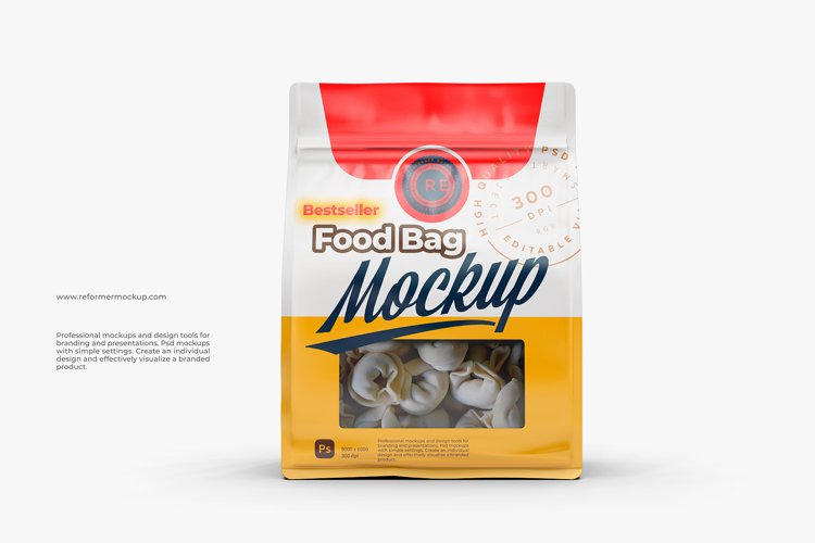Food Bag Front with Window Mockup example image 1