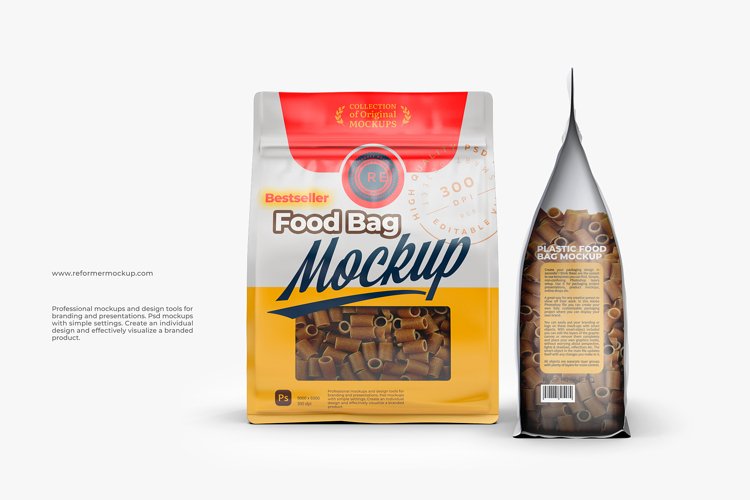 Food Bag Front with Window Mockup example image 1