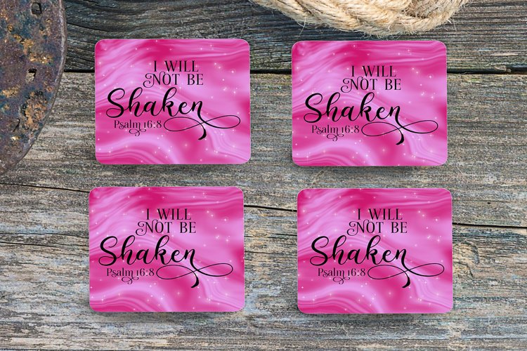 Psalm 16:8 - 4" Coaster Sublimation - PNG Design